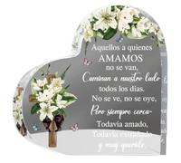 Regalo de duelo, corazón acrílico, regalo conmemorativo para la pérdida de un ser querido, recuerdo de condolencia, decoración de mesa para mamá, papá, abuela, amigo, decoración de recuerdo (estilo