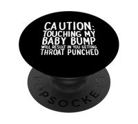 Regalo de Embarazo Do Not Touch The Baby Bump PopSockets PopGrip Adhesivo
