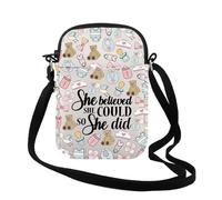 Regalo de enfermera de trabajo y parto con texto en inglés "She Believed She Could So She Did", regalo de agradecimiento para enfermeras de L&D, Did Fly Duck Cr Uk, 0