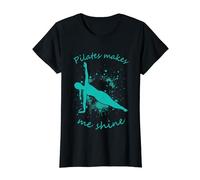 Regalo de entrenamiento de Pilates Makes Me Shine para mujer Camiseta
