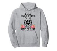 Regalo de equitación con Texto en inglés I'm A Dog & Horse Kind of Girl Sudadera con Capucha