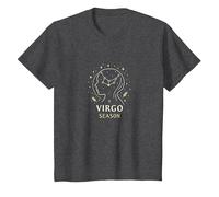 Regalo de Estrella de la astrología del Zodiaco Celestial de la Temporada Virgo Camiseta, Niños, Jaspeado Oscuro, 3 años