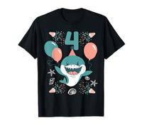 Regalo de fiesta a juego para niños de 4º cumpleaños Baby Shark 4º año Camiseta