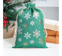 Regalo de fiesta de Navidad con cuerdas, bolsa de cordón de Navidad bronceada con Papá Noel, muñeco de nieve, alce, patrones de calcetines, bolsa de almacenamiento y decoración de regalos festivos