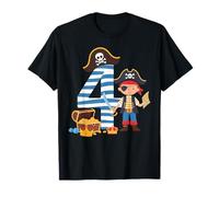 Regalo de fiesta infantil del tesoro del 4º cumpleaños pirata Camiseta