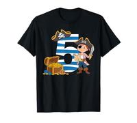 Regalo de fiesta infantil del tesoro del quinto cumpleaños pirata Camiseta