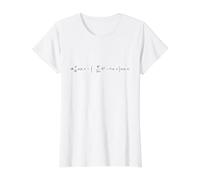 Regalo de física cuántica de la ecuación de Schrödinger Camiseta gráfica económica, Mujer, Blanco, XL