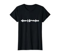 Regalo de física cuántica de la ecuación de Schrödinger Camiseta gráfica económica, Mujer, Negro, L