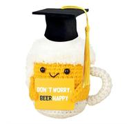 Regalo de graduación 2025, inspirador positivo de cerveza de ganchillo, apoyo emocional, animal divertido con tarjetas de afirmaciones positivas, regalos inspiradores para amigos, profesores, fiesta
