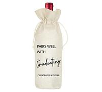 Regalo de graduación, bolsas de regalo de vino de graduación, divertido regalo de graduación, regalo para ella, regalo para él, suministros de fiesta, recuerdos de fiesta, decoración, bolsa de vino de graduación