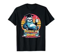Regalo de graduación de doctorado, finalmente hecho, perezoso, divertido Camiseta