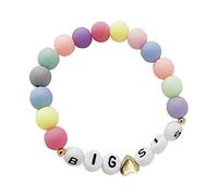 Regalo de hermana mayor para niñas pequeñas, pulsera de hermana mayor, regalos de hermana pequeña para hermanas, anuncio de hermana mayor, Acrílico, cristal