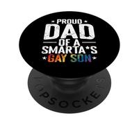 Regalo de Hijo Gay Orgulloso papá Inteligente PopSockets PopGrip Adhesivo