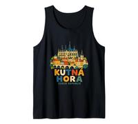Regalo de hito de Viaje de Kutna Hora República Checa Dibujado a Mano Camiseta sin Mangas