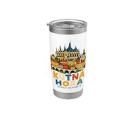 Regalo de hito de viaje de Kutna Hora República Checa dibujado a mano Vaso térmico de acero inoxidable de doble pared