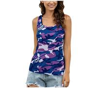 Regalo de Humor Papá Camuflaje Tops O-Neck Chaleco Women's Wild Women's Blusa T Shirt 8 Años Niña, azul, L
