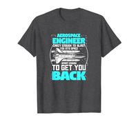 Regalo de ingeniería aeroespacial para un Ingeniero aeroespacial Camiseta, Hombre, Jaspeado Oscuro, L