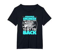 Regalo de ingeniería aeroespacial para un Ingeniero aeroespacial Camiseta, Mujer Tallas Grandes, Negro, 4XL Grande
