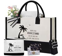 Regalo de jubilación para mujer, regalo de jubilación, bolso vintage, bolsa de cosméticos y tarjeta de felicitación, con sobre y correa para el hombro, bonito diseño regalos para jubilación, regalo de