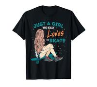 Regalo de Just A Girl Who Really Loves To Skate Skater Girl Camiseta