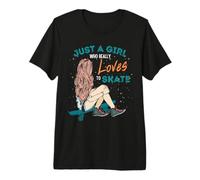Regalo de Just A Girl Who Really Loves To Skate Skater Girl Camiseta Premium