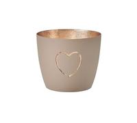 Regalo de la Compañía Linterna Corazón de Madrás M, Farol Decorativo, Portavelas de Té, Hierro, Piedra arenisca, 8,5 cm