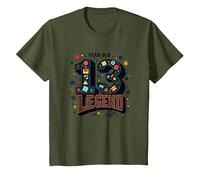 Regalo de Leyenda de 13 años - Regalo de cumpleaños para Adolescentes Camiseta, Niños, Verde Oliva, 8 años