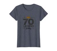 Regalo de Leyenda de 70 cumpleaños para Hombres, celebración de hitos Camiseta, Mujer, Azul Jaspeado, XL