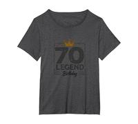 Regalo de Leyenda de 70 cumpleaños para Hombres, celebración de hitos Camiseta, Mujer Tallas Grandes, Jaspeado Oscuro, 2XL Grande