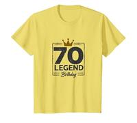 Regalo de Leyenda de 70 cumpleaños para Hombres, celebración de hitos Camiseta, Niños, Limón, 3 años