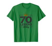 Regalo de Leyenda del 70 cumpleaños para Hombres Hito Celebración Camiseta, Hombre, Verde Kelly, XL