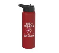 Regalo de los amantes de los perros y los caballos fácilmente distraídos Stainless Steel Insulated Water Bottle