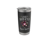 Regalo de los amantes de los perros y los caballos fácilmente distraídos Vaso térmico de acero inoxidable de doble pared
