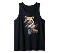 Regalo de luchador de arte marital de karate de mapache salvaje para hombres y mujeres Camiseta sin Mangas