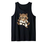Regalo de luchador de arte marital de karate de mapache salvaje para hombres y mujeres Camiseta sin Mangas