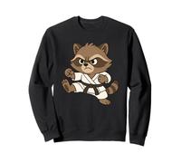 Regalo de luchador de arte marital de karate de mapache salvaje para hombres y mujeres Sudadera