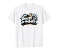 Regalo de Luchador de derribo de Arte Lineal de Lucha Libre Camiseta gráfica económica, Hombre, Blanco, S