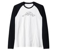 Regalo de Luchador de derribo de Arte Lineal de Lucha Libre Camiseta Manga Raglan