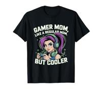 Regalo de mamá para el día de la Madre, Lindo Cabello Morado para niña Camiseta