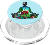 Regalo de meditación y yoga, divertido budismo occidental, pose, medita PopSockets PopGrip para MagSafe