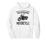Regalo de Motociclista Que Nunca Subestimes a la Motocicleta de Anciano Sudadera con Capucha