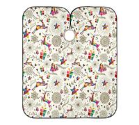 Regalo De Navidad Ciervo Flor Capas De Corte Peluqueria Ajustable Capa Peluqueria Impermeable Cortar Cabello Delantal Para Niños Peluquero Peluquería 140X168Cm