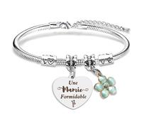 Regalo de Navidad, pulsera para mujer, pulseras de acero inoxidable, pulseras pandora, regalos de cumpleaños para hermana tata abuela mamá