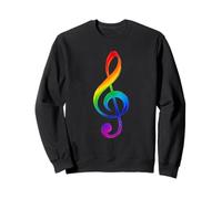 Regalo de Orgullo de Clave G de Arco Iris para los Amantes de la música del Piano Sudadera