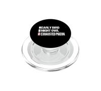 Regalo de Paloma agotada con Texto en inglés I'm Not an Early Bird or Night Owl PopSockets PopGrip para MagSafe