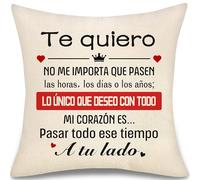 Regalo de Pareja Novia Esposa para Mujer de Novio Esposo Marido Te Quiero Funda de Cojín Regalos de San Valentín Aniversario Originales Decoracion Cojín Cumpleaños Navidad Regalo (Te quiero-b)