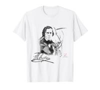 Regalo de partitura con la Firma de un Retrato a Tinta de Frederic Chopin Camiseta