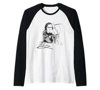 Regalo de partitura con la Firma de un Retrato a Tinta de Frederic Chopin Camiseta Manga Raglan