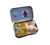 Regalo de Pascua genérico, conejito de conejo, zanahoria, mini conejitos de plush ornamento en lata caja para fiesta de Pascua, regalo para amigos, adolescentes, niñas (C)