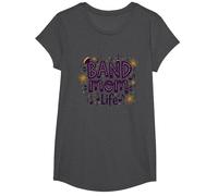 Regalo de Primer Grado de Aventura Comienza la Escuela Camiseta, Niñas, Jaspeado Oscuro, Pequeña